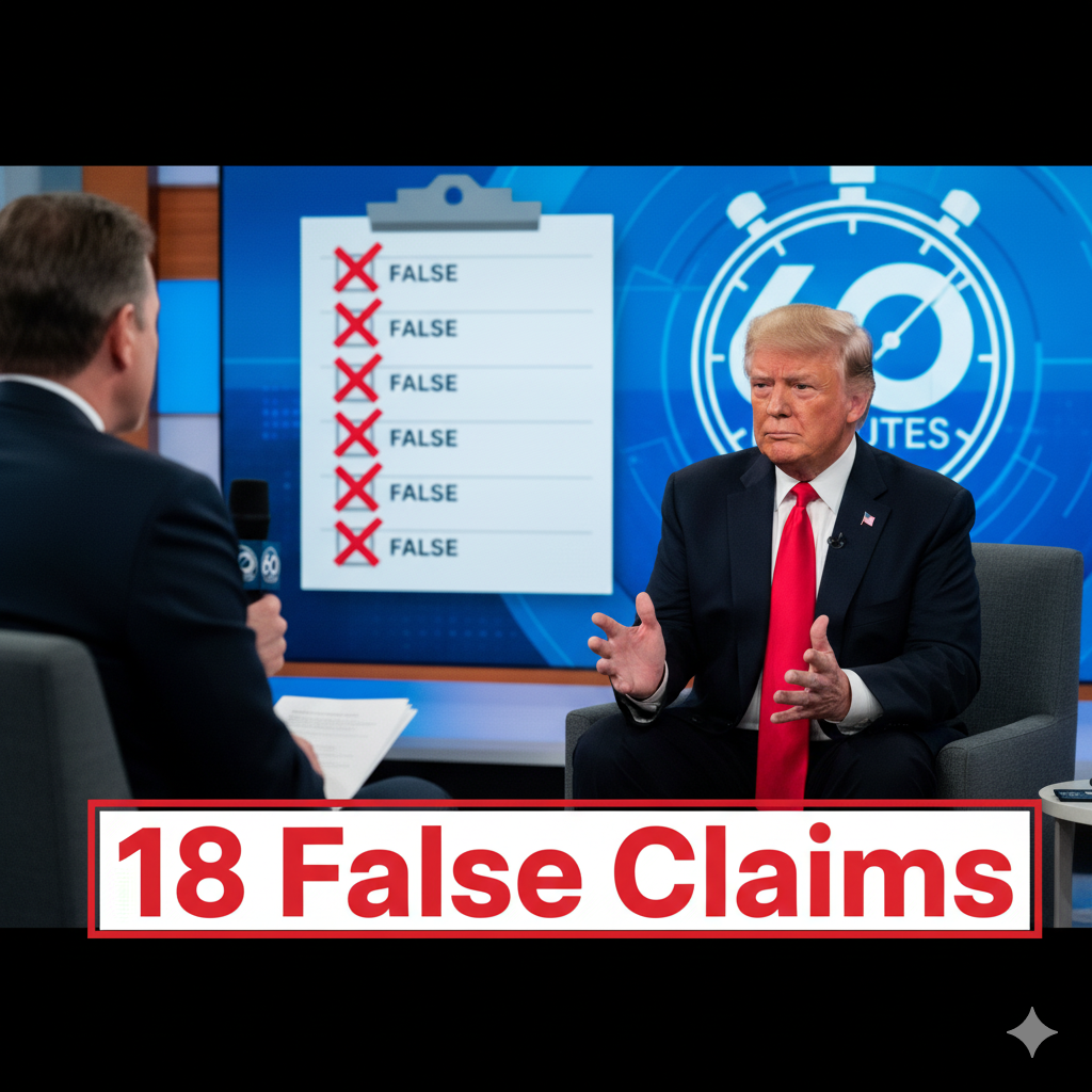 Which 18 Trump claims on ‘60 Minutes’ were false?